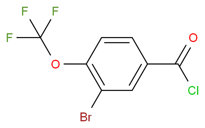 3-bromo-4-(trifluoromethoxy)benzoyl chloride_分子结构_CAS_85366-63-8
