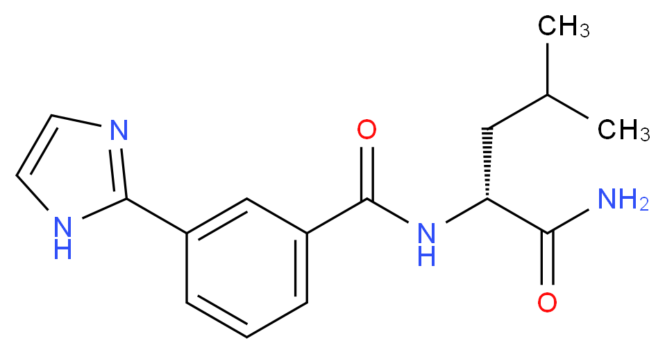 N~2~-[3-(1H-imidazol-2-yl)benzoyl]-D-leucinamide_分子结构_CAS_)