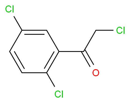 2-chloro-1-(2,5-dichlorophenyl)ethan-1-one_分子结构_CAS_7396-79-4