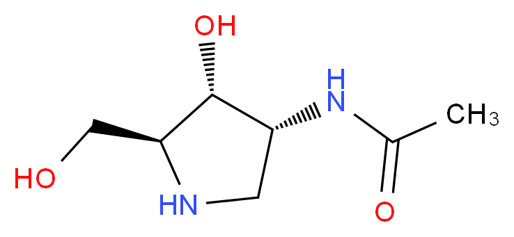 N-[(3R,4R,5S)-4-hydroxy-5-(hydroxymethyl)pyrrolidin-3-yl]acetamide_分子结构_CAS_944329-24-2