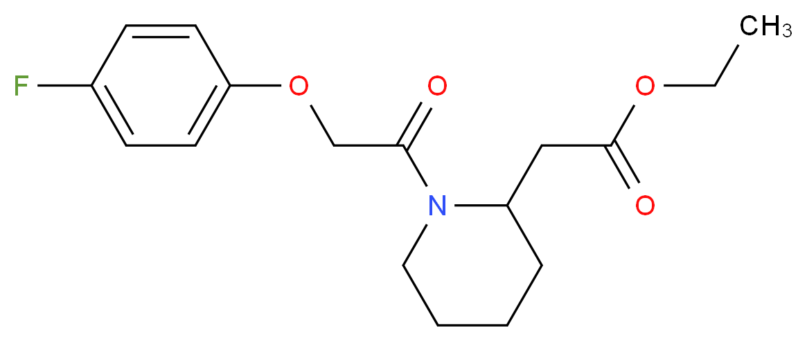 ethyl {1-[(4-fluorophenoxy)acetyl]-2-piperidinyl}acetate_分子结构_CAS_)