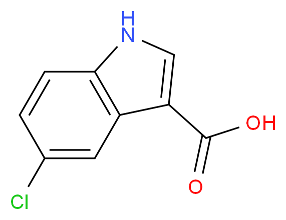 5-chloro-1H-indole-3-carboxylic acid_分子结构_CAS_10406-05-0