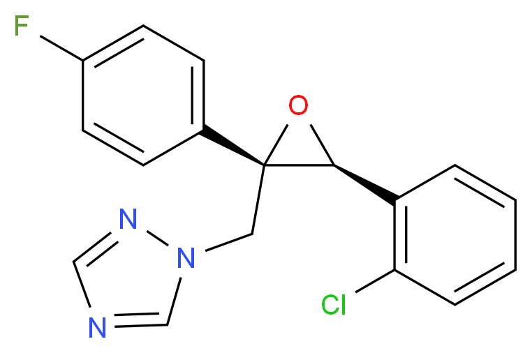 1-{[(2S,3S)-3-(2-chlorophenyl)-2-(4-fluorophenyl)oxiran-2-yl]methyl}-1H-1,2,4-triazole_分子结构_CAS_133855-98-8