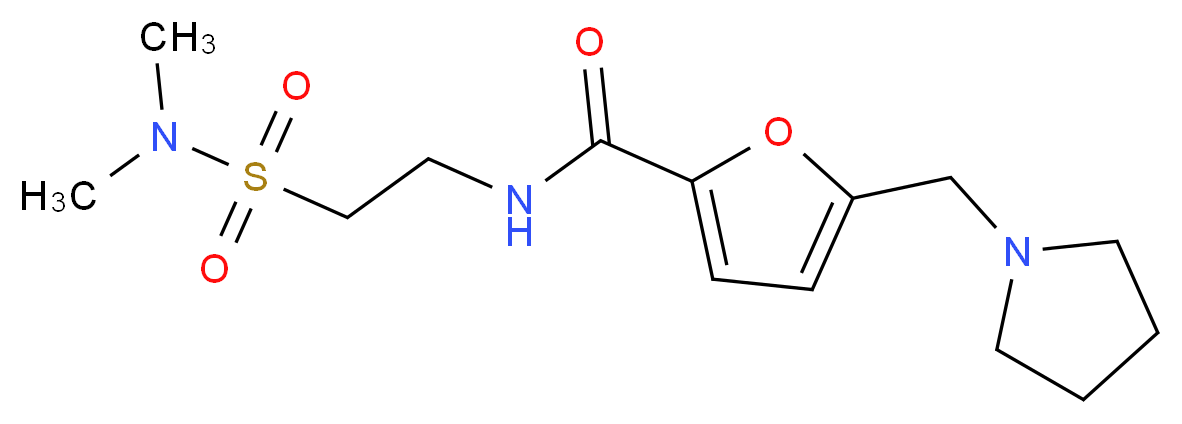N-{2-[(dimethylamino)sulfonyl]ethyl}-5-(pyrrolidin-1-ylmethyl)-2-furamide_分子结构_CAS_)