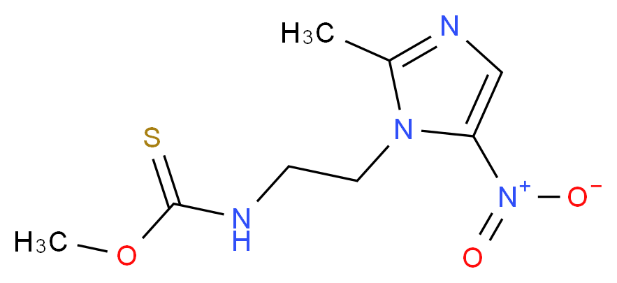 N-[2-(2-methyl-5-nitro-1H-imidazol-1-yl)ethyl]methoxycarbothioamide_分子结构_CAS_42116-76-7