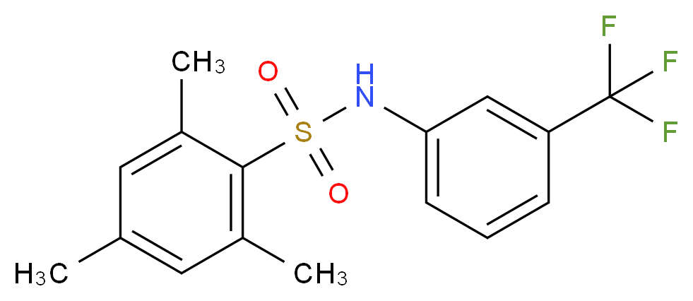 2,4,6-Trimethyl-N-(3-trifluoromethyl-phenyl)-benzenesulfonamide_分子结构_CAS_200933-14-8)