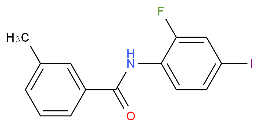 N-(2-fluoro-4-iodophenyl)-3-methylbenzamide_分子结构_CAS_900747-79-7