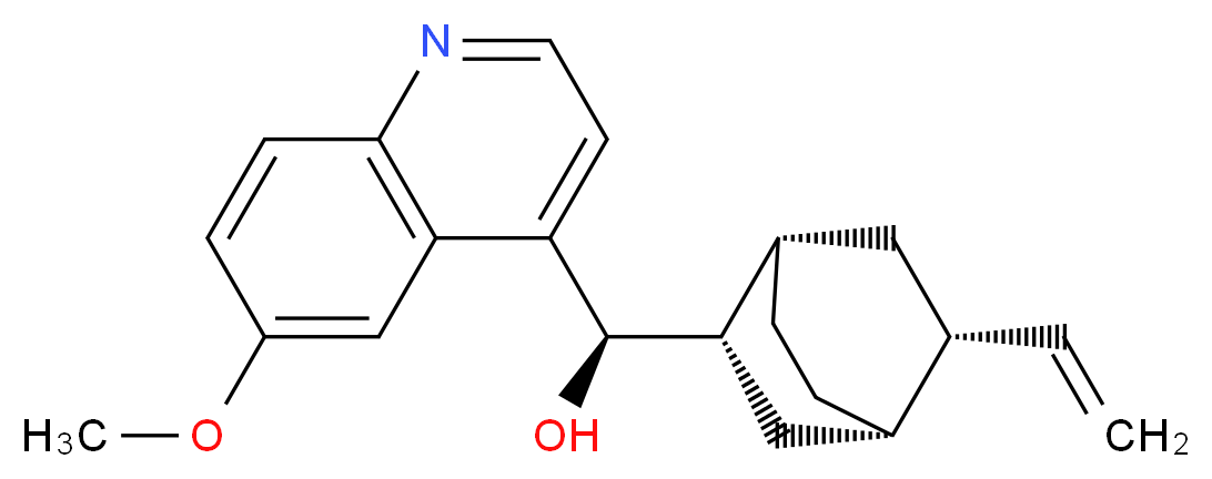 (R)-[(1S,2S,4S,5R)-5-ethenylbicyclo[2.2.2]octan-2-yl](6-methoxyquinolin-4-yl)methanol_分子结构_CAS_56-54-2