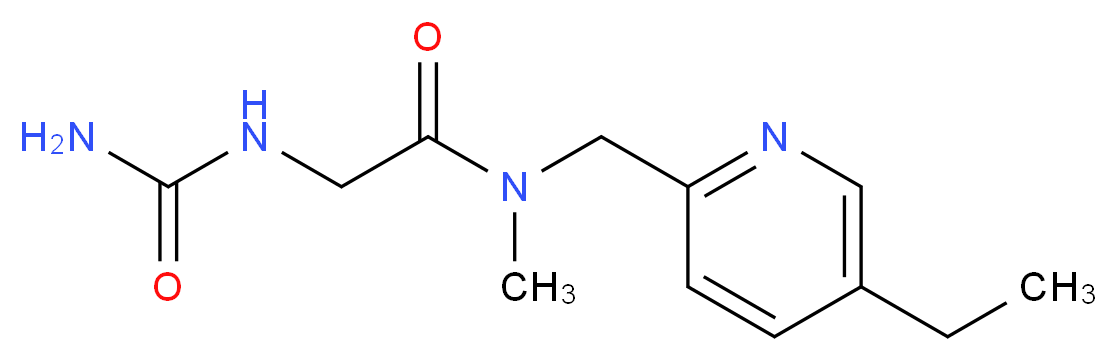 N~2~-(aminocarbonyl)-N~1~-[(5-ethylpyridin-2-yl)methyl]-N~1~-methylglycinamide_分子结构_CAS_)