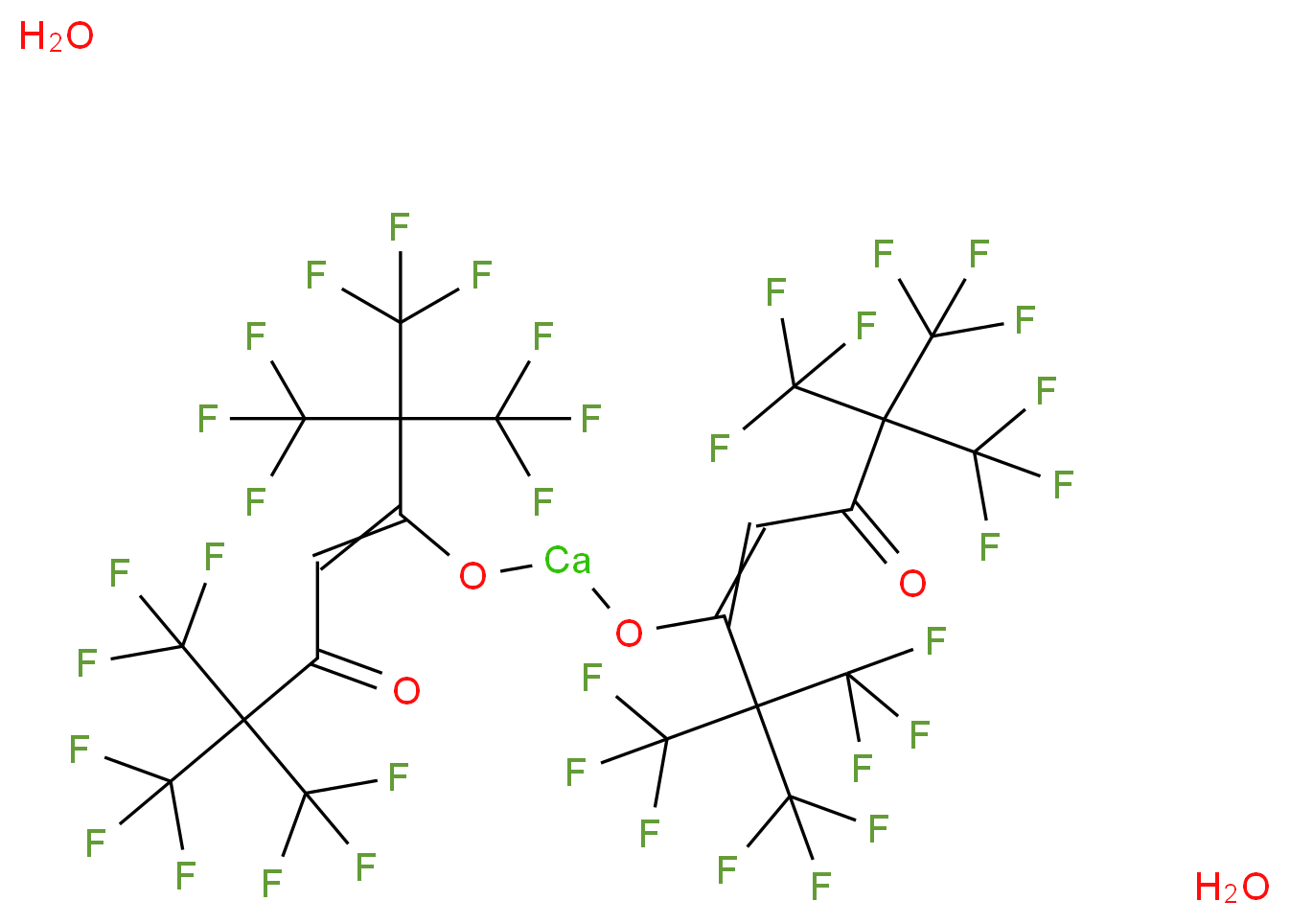 六氟乙酰丙酮钙 二水合物_分子结构_CAS_314075-40-6)