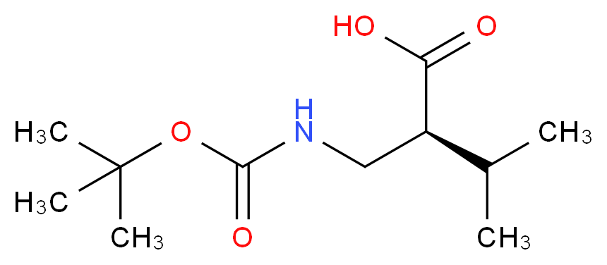 (2R)-2-{[(tert-Butoxycarbonyl)amino]methyl}-3-methylbutanoic acid_分子结构_CAS_)