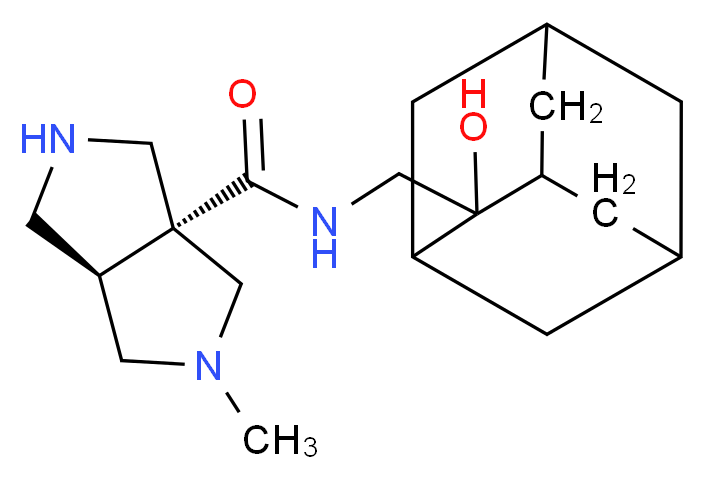 (3aR*,6aR*)-N-[(2-hydroxy-2-adamantyl)methyl]-2-methylhexahydropyrrolo[3,4-c]pyrrole-3a(1H)-carboxamide_分子结构_CAS_)