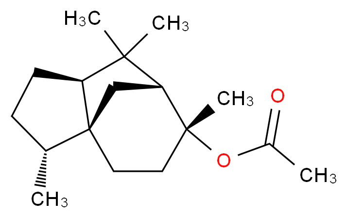 乙酸柏木酯_分子结构_CAS_77-54-3)