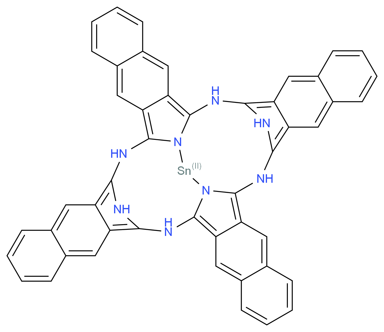 2,3-萘酞菁锡(II)_分子结构_CAS_110479-58-8)