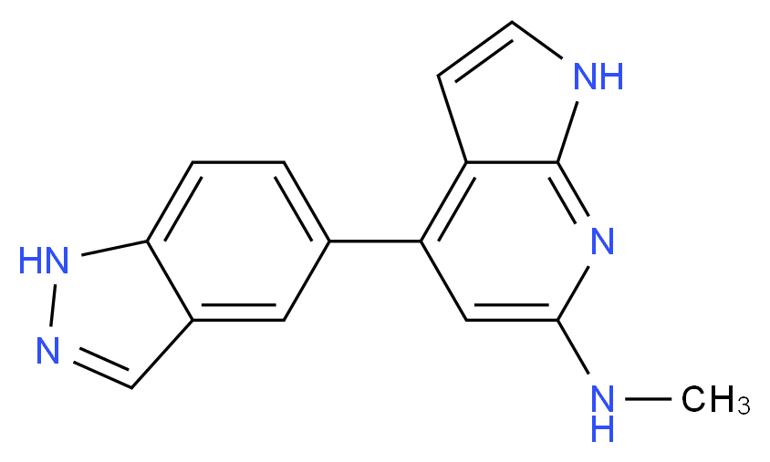 4-(1H-indazol-5-yl)-N-methyl-1H-pyrrolo[2,3-b]pyridin-6-amine_分子结构_CAS_)