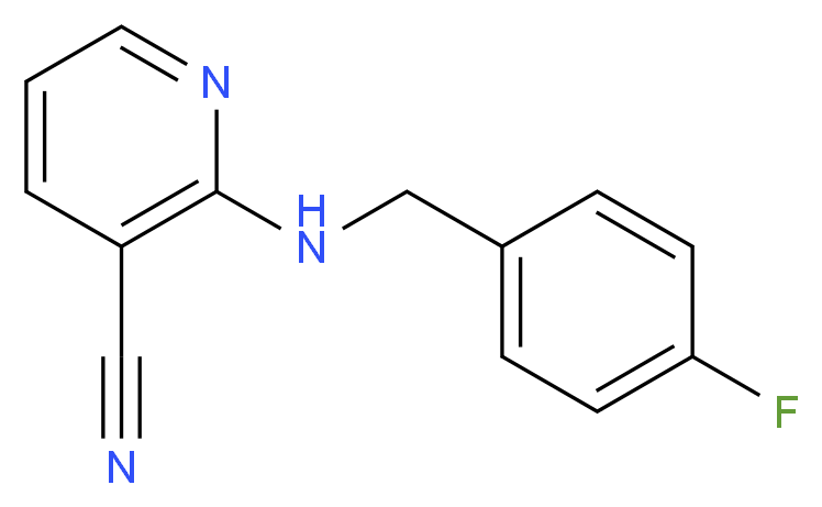 2-[(4-Fluorobenzyl)amino]nicotinonitrile_分子结构_CAS_)