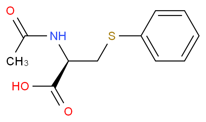 (2R)-2-acetamido-3-(phenylsulfanyl)propanoic acid_分子结构_CAS_4775-80-8