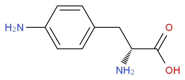 (2R)-2-amino-3-(4-aminophenyl)propanoic acid_分子结构_CAS_102281-45-8