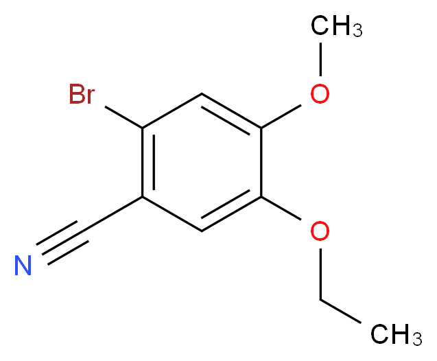 2-溴-5-乙氧基-4-甲氧基苯甲腈_分子结构_CAS_515847-20-8)