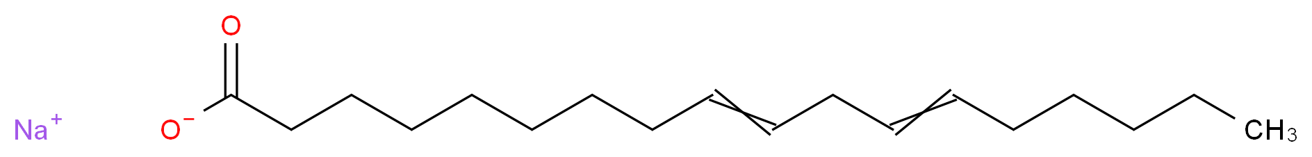 sodium octadeca-9,12-dienoate_分子结构_CAS_822-17-3