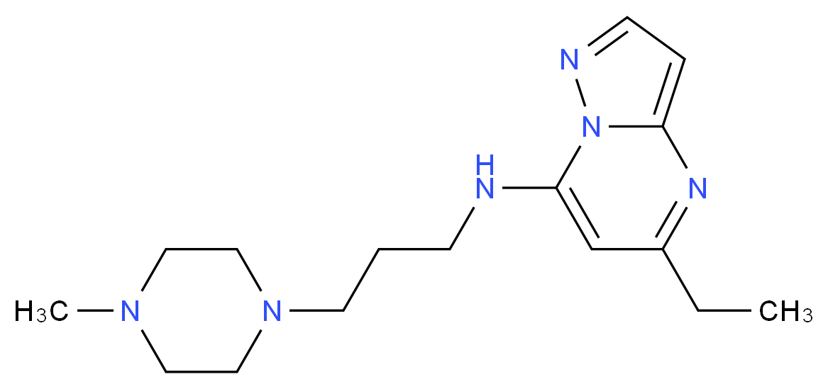 5-ethyl-N-[3-(4-methyl-1-piperazinyl)propyl]pyrazolo[1,5-a]pyrimidin-7-amine_分子结构_CAS_)