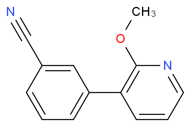 3-(2-methoxypyridin-3-yl)benzonitrile_分子结构_CAS_)