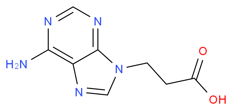 3-(6-amino-9H-purin-9-yl)propanoic acid_分子结构_CAS_4244-47-7