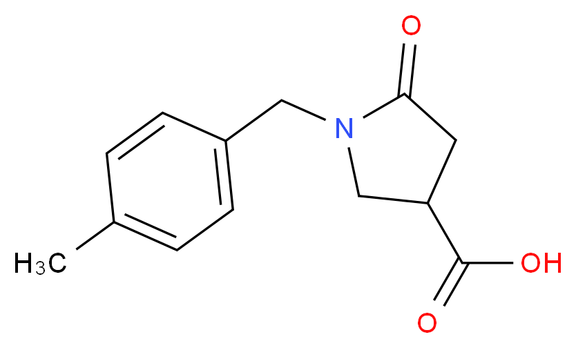 1-(4-Methylbenzyl)-5-oxopyrrolidine-3-carboxylic acid_分子结构_CAS_96449-91-1)