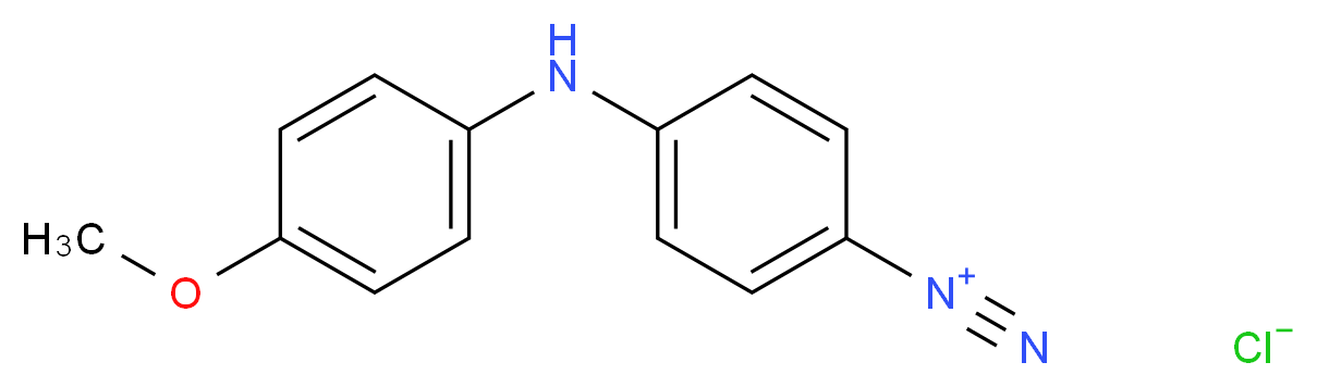 4-[(4-methoxyphenyl)amino]benzene-1-diazonium chloride_分子结构_CAS_101-69-9