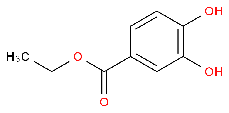 3,4-二羟基苯甲酸乙酯_分子结构_CAS_3943-89-3)
