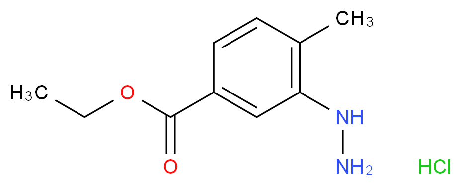 Ethyl 3-hydrazino-4-methylbenzoate hydrochloride_分子结构_CAS_)
