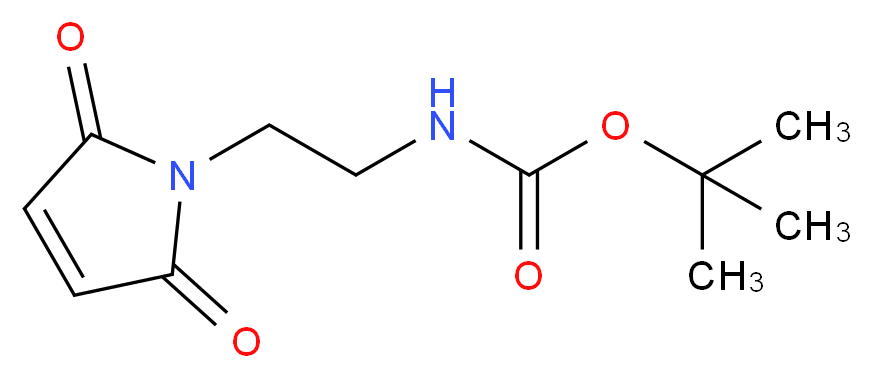 tert-butyl N-[2-(2,5-dioxo-2,5-dihydro-1H-pyrrol-1-yl)ethyl]carbamate_分子结构_CAS_134272-63-2