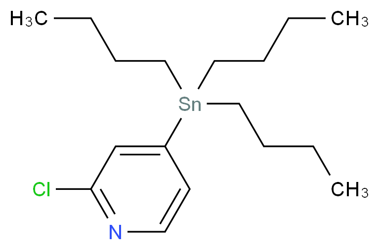 2-chloro-4-(tributylstannyl)pyridine_分子结构_CAS_1204580-73-3