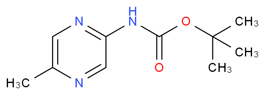 2-Amino-5-methylpyrazine, N-BOC protected_分子结构_CAS_)