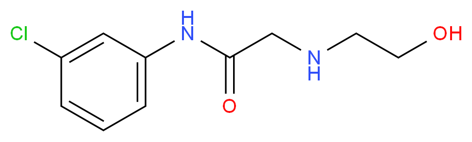 N-(3-chlorophenyl)-2-[(2-hydroxyethyl)amino]acetamide_分子结构_CAS_215649-70-0