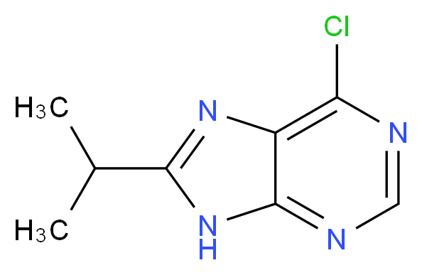 6-chloro-8-isopropyl-9H-purine_分子结构_CAS_92001-54-2)