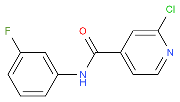 2-Chloro-N-(3-fluorophenyl)pyridine-4-carboxamide_分子结构_CAS_1019323-09-1)