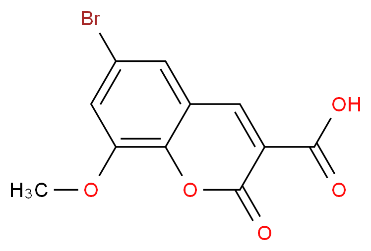 6-bromo-8-methoxy-2-oxo-2H-chromene-3-carboxylic acid_分子结构_CAS_119686-34-9