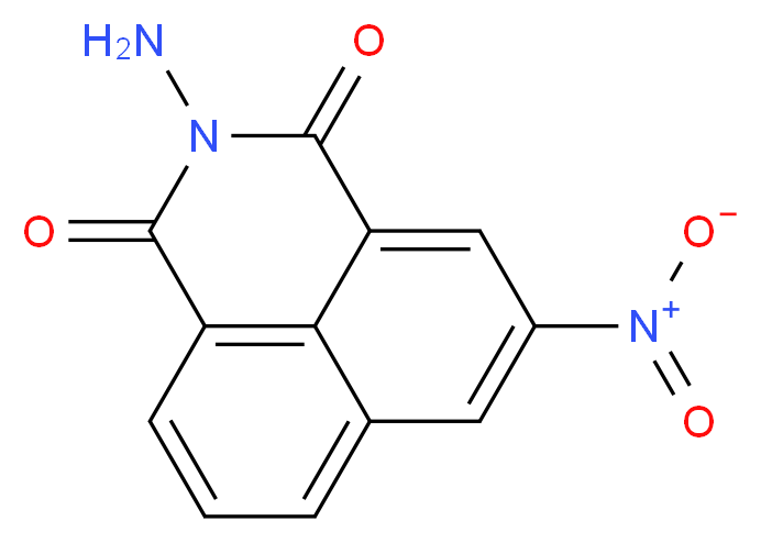 2-Amino-5-nitro-benzo[de]isoquinoline-1,3-dione_分子结构_CAS_62578-85-2)