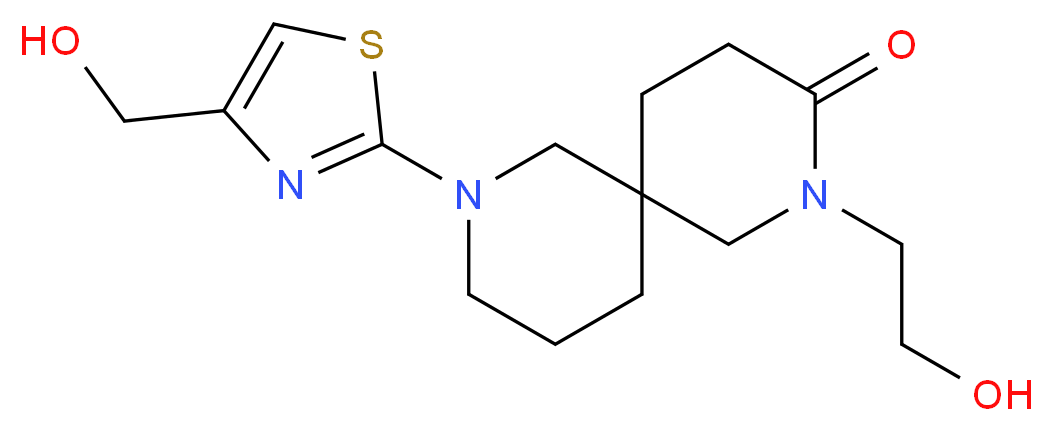 2-(2-hydroxyethyl)-8-[4-(hydroxymethyl)-1,3-thiazol-2-yl]-2,8-diazaspiro[5.5]undecan-3-one_分子结构_CAS_)