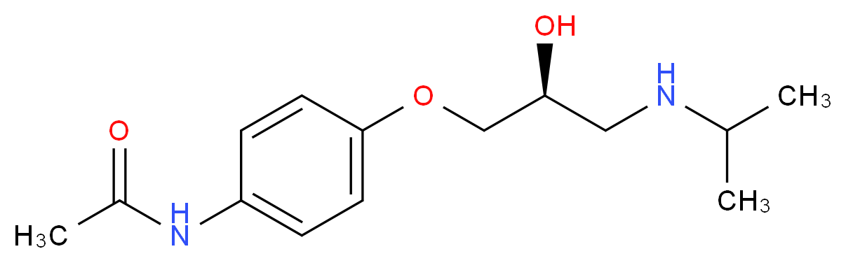 N-{4-[(2S)-2-hydroxy-3-[(propan-2-yl)amino]propoxy]phenyl}acetamide_分子结构_CAS_6673-35-4