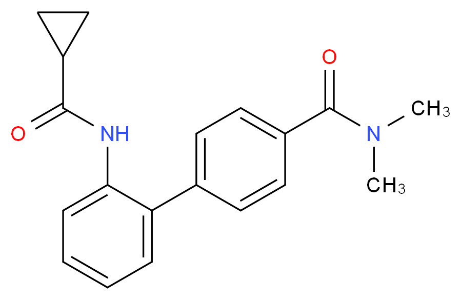 2'-[(cyclopropylcarbonyl)amino]-N,N-dimethylbiphenyl-4-carboxamide_分子结构_CAS_)