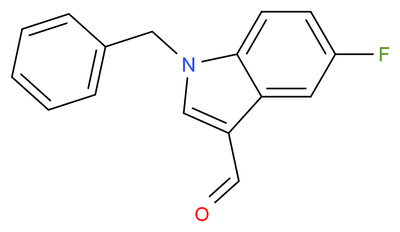 1-Benzyl-5-fluoro-1H-indole-3-carbaldehyde_分子结构_CAS_)