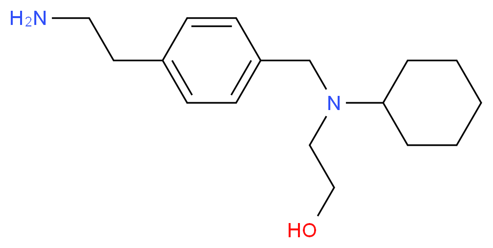 2-[[4-(2-aminoethyl)benzyl](cyclohexyl)amino]ethanol_分子结构_CAS_)