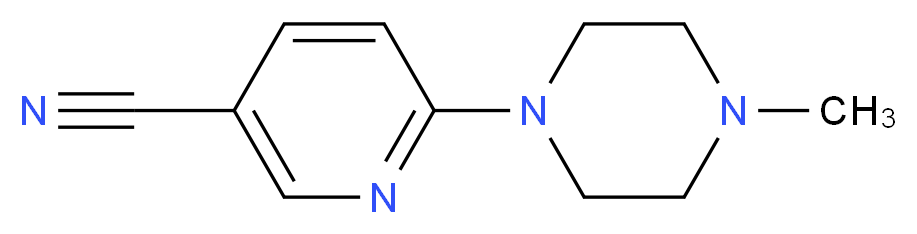 6-(4-methylpiperazin-1-yl)pyridine-3-carbonitrile_分子结构_CAS_54864-89-0