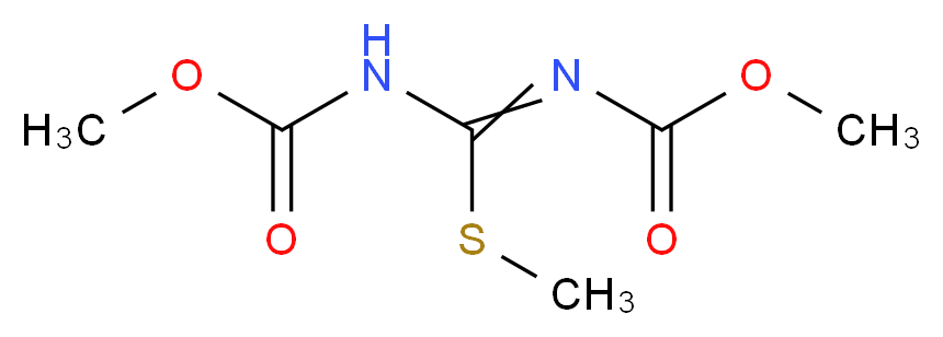 methyl N-{[(methoxycarbonyl)amino](methylsulfanyl)methylidene}carbamate_分子结构_CAS_34840-23-8