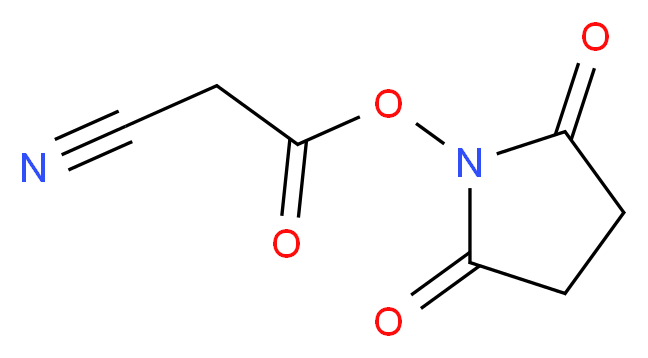 2,5-Dioxopyrrolidin-1-yl 2-cyanoacetate_分子结构_CAS_56657-76-2)