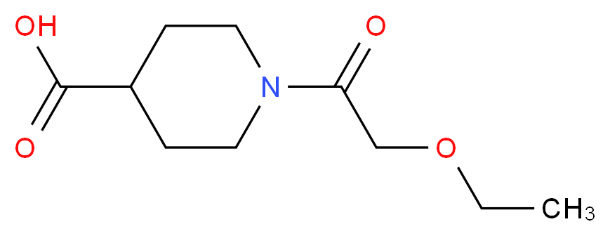 4-Piperidinecarboxylic acid,1-(2-ethoxyacetyl)_分子结构_CAS_926189-92-6)