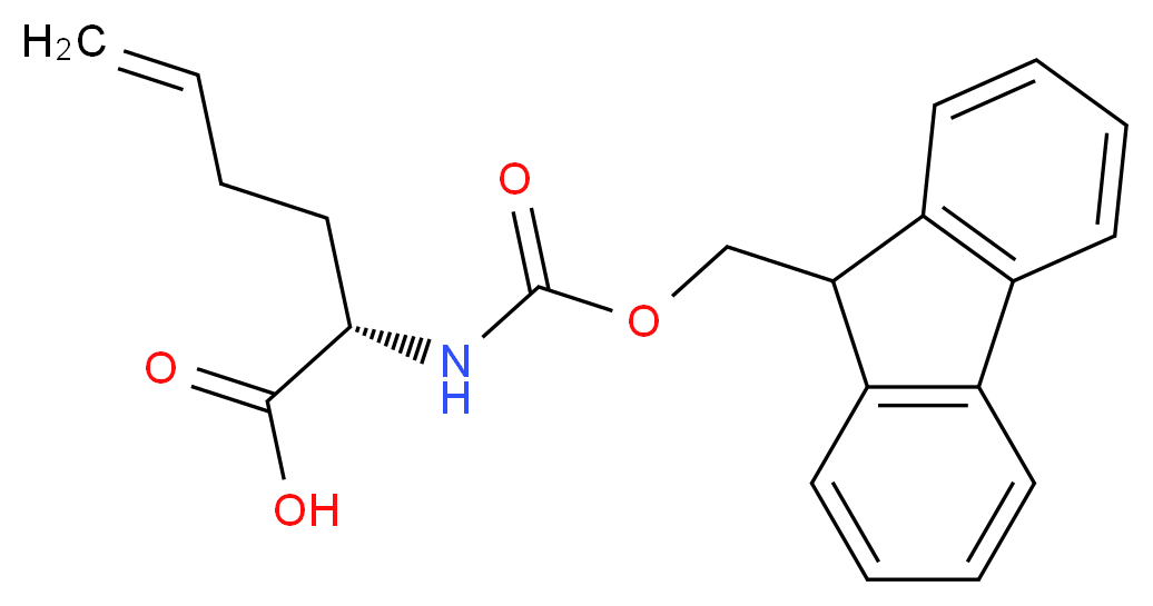 (S)-2-((((9H-Fluoren-9-yl)methoxy)carbonyl)amino)hex-5-enoic acid_分子结构_CAS_851909-08-5)