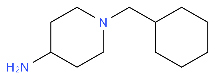 1-(cyclohexylmethyl)piperidin-4-amine_分子结构_CAS_64306-77-0